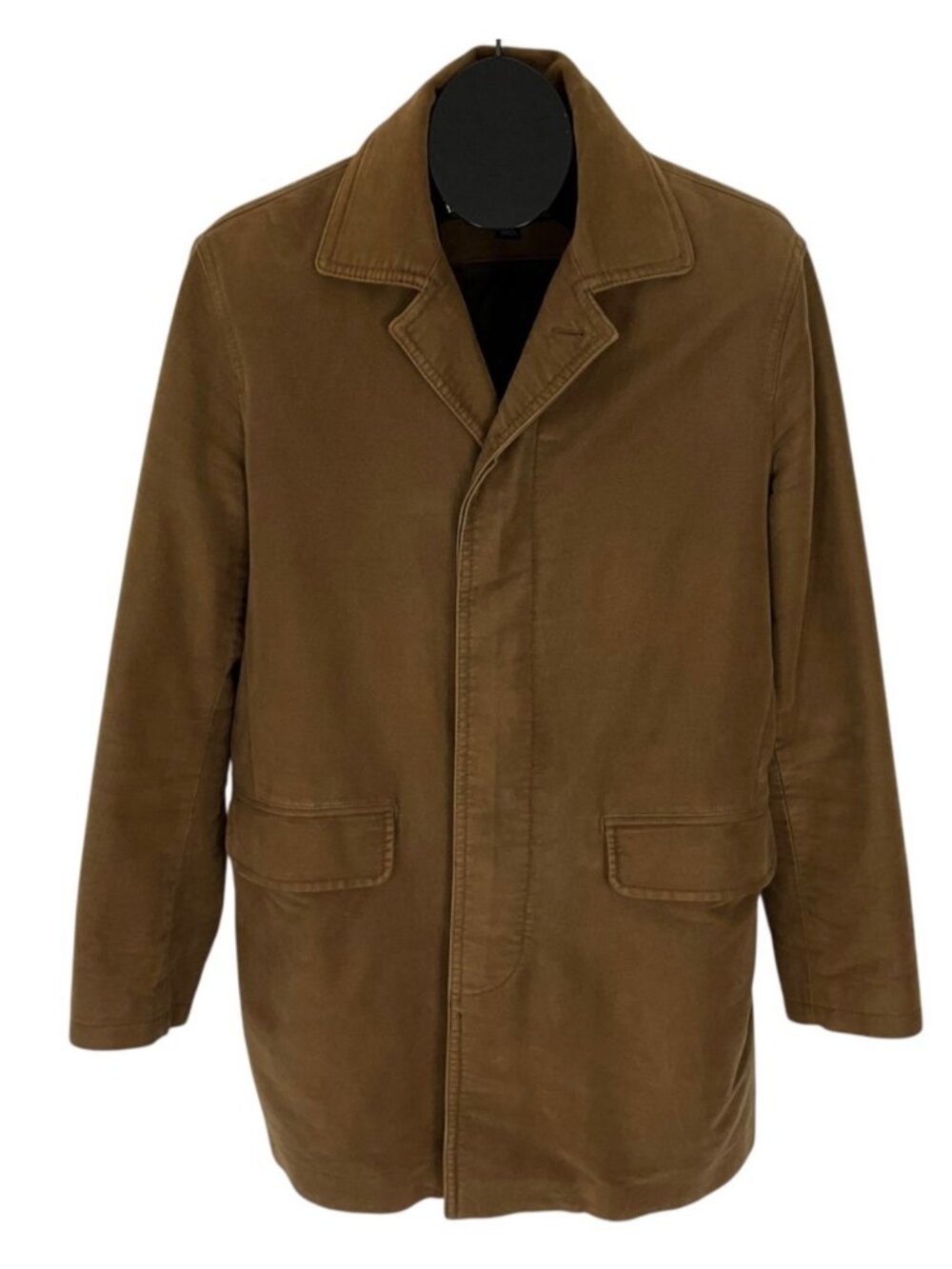 Banana Republic Mens Moleskin Car Coat S Brown